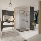 Glazen scheidingswand douche met kleurendruk FRAME TRIANGEL 2 Glazen scheidingswand douche met kleurendruk FRAME TRIANGEL 2