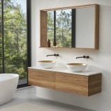 LED-spiegel met lijst - Madera 1