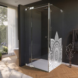 Glas Douchecabine deur zijdelings met motief MANDALA 1/210