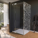 Glas douchecabine deur zijdelings met motief SPA 1/210