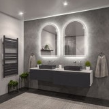 Badkamerspiegel verlicht met ronde boog F640L4B