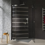 Glas Douchecabine met strepen Hoekingang FORRADO 3/209