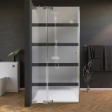 Glasdouchecabine met strepen, deur aan de zijkant AREA 3/210