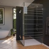 Glas douchecabine met strepen, deur aan de zijkant FORRADO 1/210