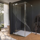 Glas douchecabine deur met zijdecor DOT 8/210