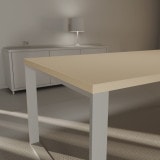 Beige tafelblad op maat gemaakt 38 mm, bureau/eettafelblad