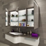 Badkamerspiegelkast verlicht, opbouw/inbouw - BELFAST