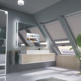 Badkamerspiegel met TV voor schuine plafonds - HANNAH ECO DS