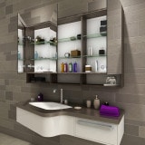 Spiegelkast met planchet voor de badkamer - WINDSOR