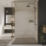 Glazen scheidingswand douche met kleurendruk FRAME ARRAY 6