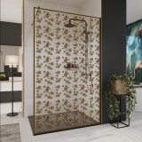 Glazen scheidingswand douche met kleurendruk FRAME BLOMMEN 2 Glazen scheidingswand douche met kleurendruk FRAME BLOMMEN 2