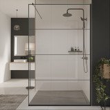 Glazen scheidingswand douche met kleurendruk FRAME LINE 5 Glazen scheidingswand douche met kleurendruk FRAME LINE 5