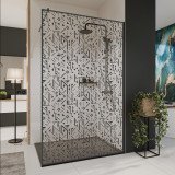 Glazen scheidingswand douche met kleurendruk FRAME MEMPHIS 1 Glazen scheidingswand douche met kleurendruk FRAME MEMPHIS 1