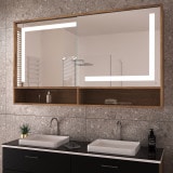 Verlichte badkamerspiegelkast met schuifdeuren - Peene 3