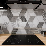 Keuken spatwand ESG glas 6mm met keramische kleurenprint GEOMETRISCH Tegel 1