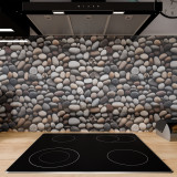 Keuken spatwand ESG glas 6mm met keramische kleurenprint KIESELSTEINE 2