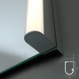 Design verlichte spiegel badkamer, opt. met planchet - Cologne 2
