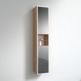 Hoge kast badkamer met spiegel en licht BHS009L4