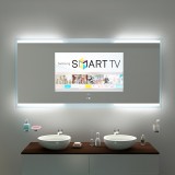 (Badkamer) spiegel met TV en glazen omkadering - TAMPA