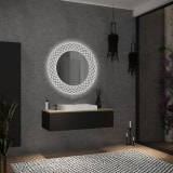 Ronde LED spiegel met glazen omlijsting Lisandra 1 Ronde LED spiegel met glazen omlijsting Lisandra 1