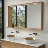 LED-spiegel met lijst - Madera 1