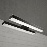 Ebir spiegelarmatuur VERONICA 2 S4, 30 cm, zwart, LED 8W, IP44 Ebir spiegelarmatuur VERONICA 2 S4, 30 cm, zwart, LED 8W, IP44