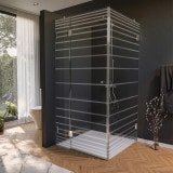 Glas douchecabine met strepen, deur aan de zijkant FORRADO 1/210