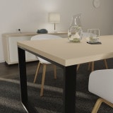 Beige tafelblad op maat gemaakt 38 mm, bureau/eettafelblad Beige tafelblad op maat gemaakt 38 mm, bureau/eettafelblad