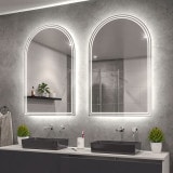 Badkamerspiegel verlicht met ronde boog F640L4B