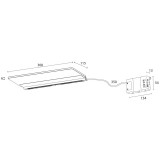 Ebir spiegellamp LED verstelbaar KATHERINE I, 30 cm, 6W, IP44