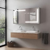 LED aluminium spiegelkast voor de badkamer - Rhine LED aluminium spiegelkast voor de badkamer - Rhine