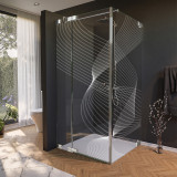 Glas douchecabine deur zijdelings met decor ARRAY 5/210