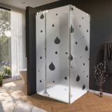 Glas Douchecabine deur zijpaneel met decor DRUPPEL 1/210