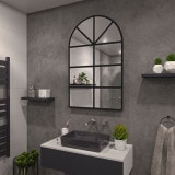 Raam-optiek spiegel zwart gelakt F645BTL Raam-optiek spiegel zwart gelakt F645BTL